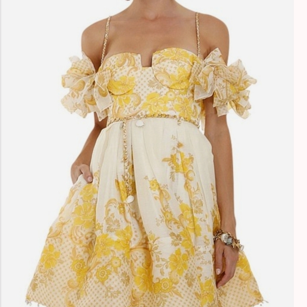 Zimmermann Postcard Bow Sleeve Dress - Picture 2 of 7